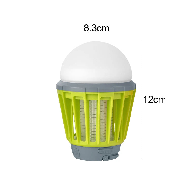 Rechargeable Outdoor Mosquito Lamp with Waterproof LED Light - Up to 30 Hours of Effective Protection