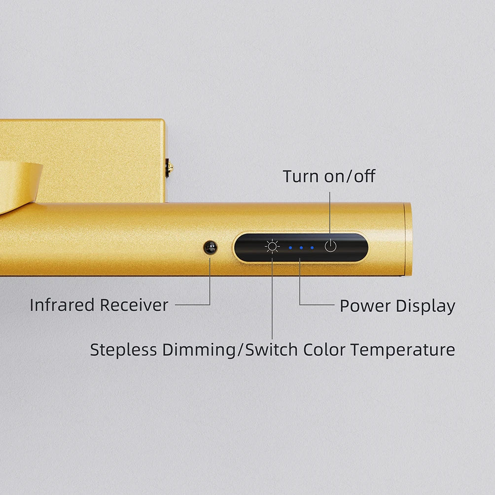 Lampada Da Parete LED Regolabile Con Finitura Dorata Ð Illuminazione Elegante Per Ambienti Raffinati 3