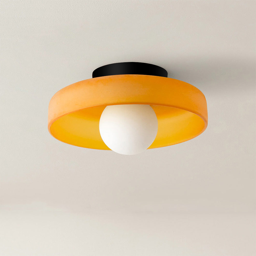 Lampada Da Soffitto Moderna in Vetro con Design Rotondo Ð Illuminazione Soffusa per Ambienti Eleganti 0