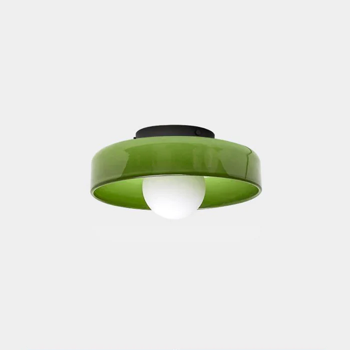 Lampada Da Soffitto Moderna in Vetro con Design Rotondo Ð Illuminazione Soffusa per Ambienti Eleganti 10