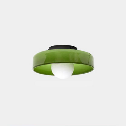 Lampada Da Soffitto Moderna in Vetro con Design Rotondo Ð Illuminazione Soffusa per Ambienti Eleganti 10