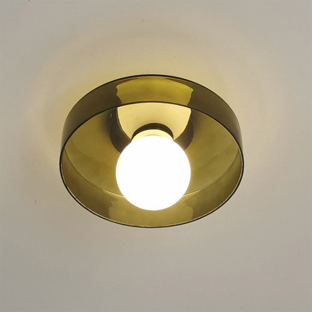 Lampada Da Soffitto Moderna in Vetro con Design Rotondo Ð Illuminazione Soffusa per Ambienti Eleganti 5