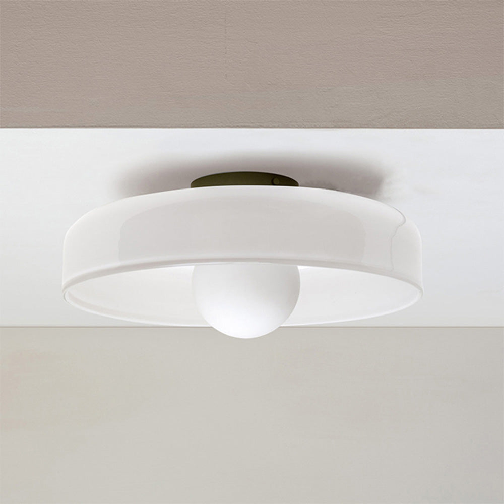 Lampada Da Soffitto Moderna in Vetro con Design Rotondo Ð Illuminazione Soffusa per Ambienti Eleganti 8