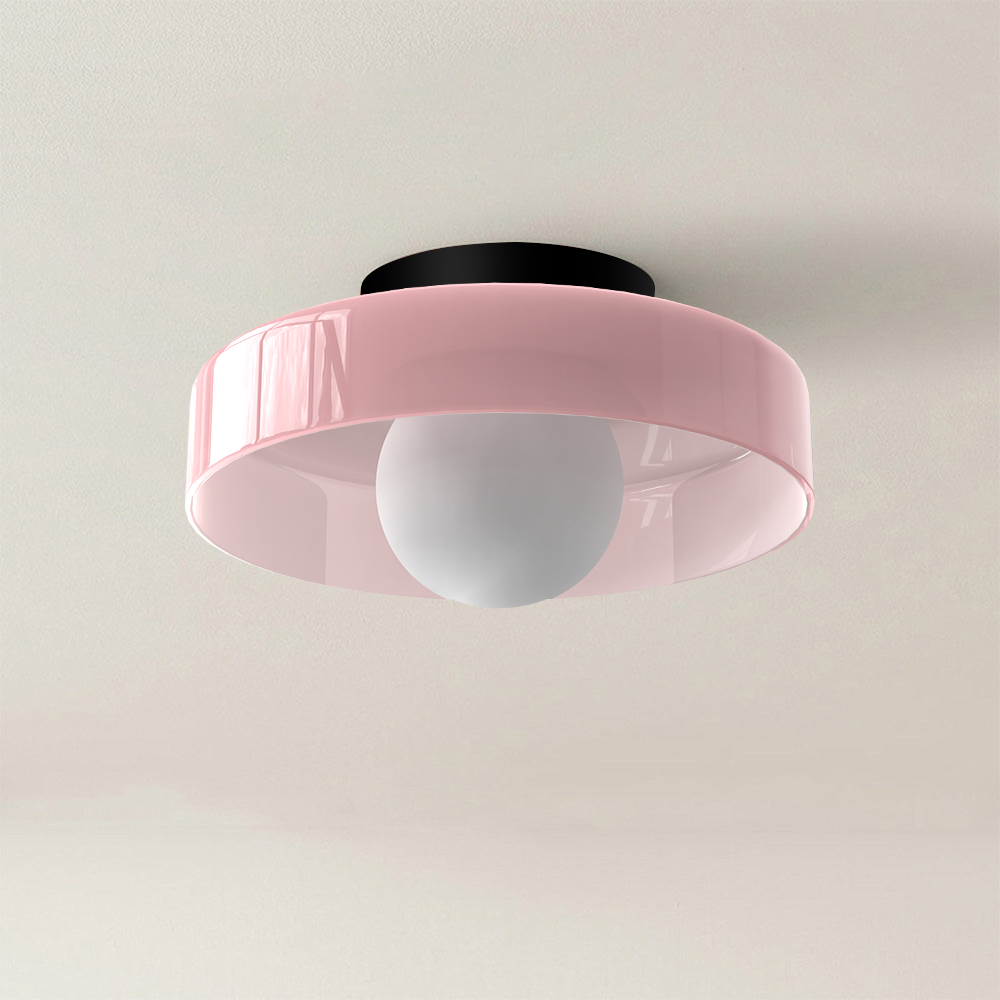 Lampada Da Soffitto Moderna in Vetro con Design Rotondo Ð Illuminazione Soffusa per Ambienti Eleganti 9