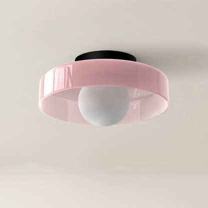 Lampada Da Soffitto Moderna in Vetro con Design Rotondo Ð Illuminazione Soffusa per Ambienti Eleganti 9