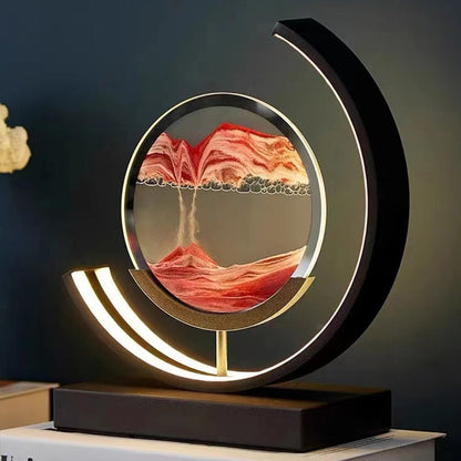Decorative Table Lamp with 3D Moving Sand