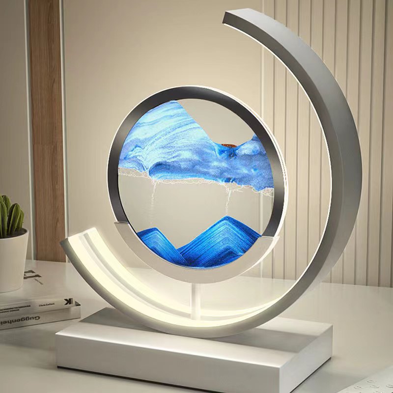 Decorative Table Lamp with 3D Moving Sand