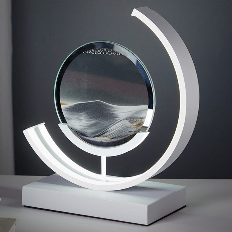 Decorative Table Lamp with 3D Moving Sand