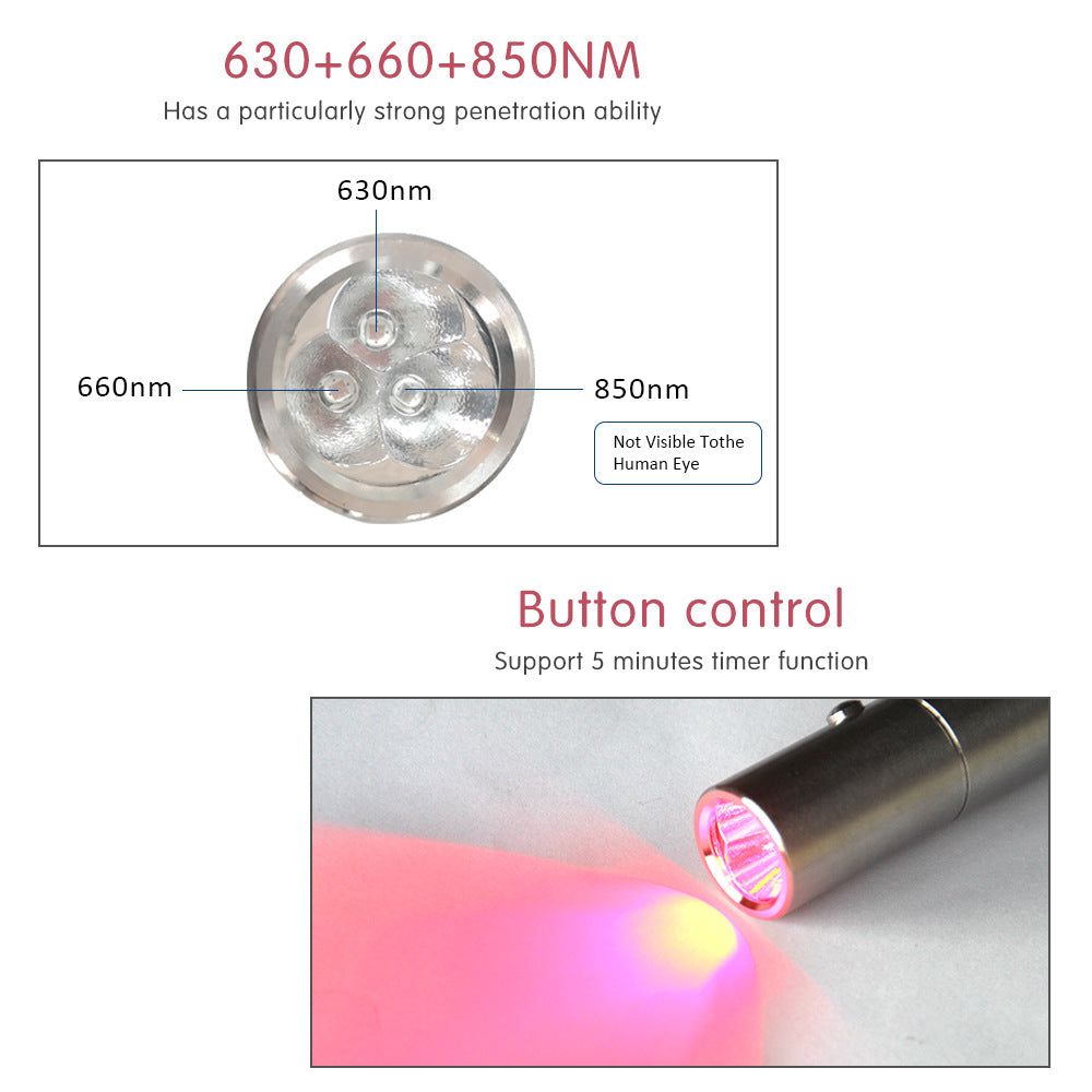 Lampada Flash per Terapia a Luce Rossa con 3 Lunghezze d'Onda | Dispositivo Portatile per Ringiovanimento della Pelle 3