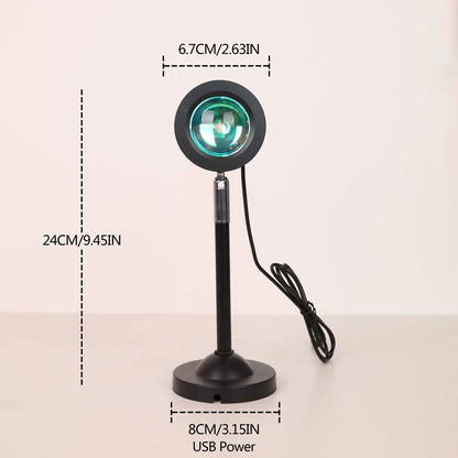 Lampada LED Rotante per Proiezione del Tramonto con Telecomando | 16 Colori per Atmosfera Romantica in Camera da Letto 5