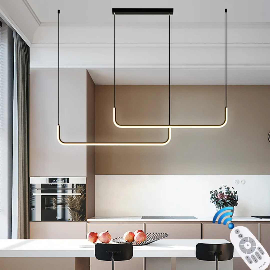 Lampada a Sospensione Moderna con Luce LED Regolabile - Design Elegante per Atmosfera Accogliente in Cucina 1