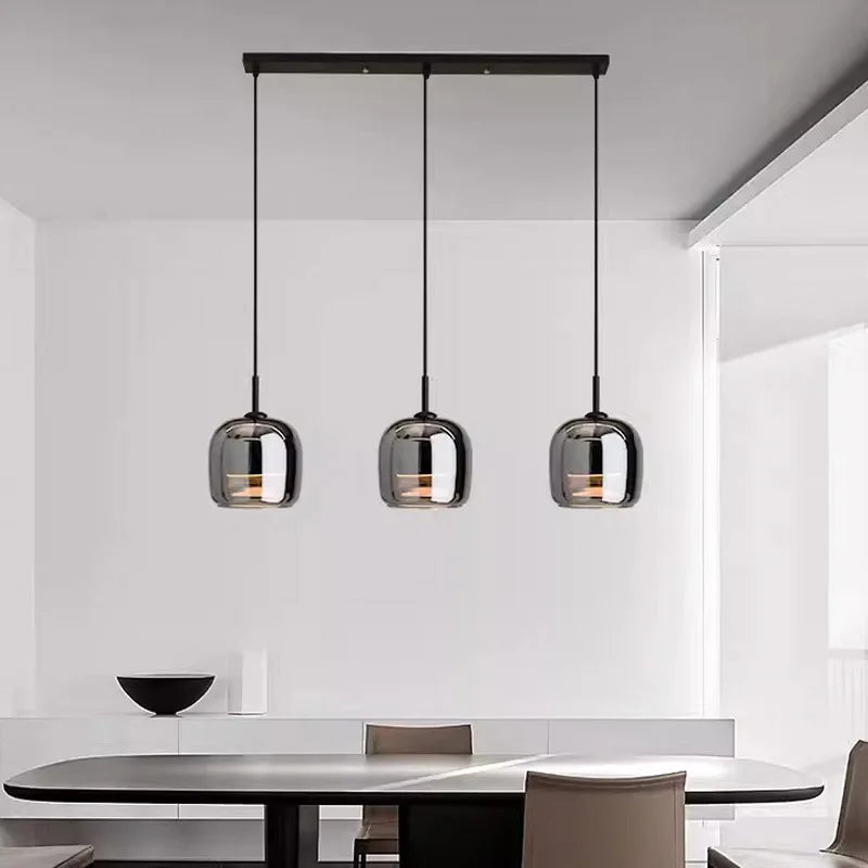 Lampada a Sospensione Nordic Glass con Illuminazione LED Dimerabile | Lampadari Moderni per Cucine e Ambienti Eleganti 3