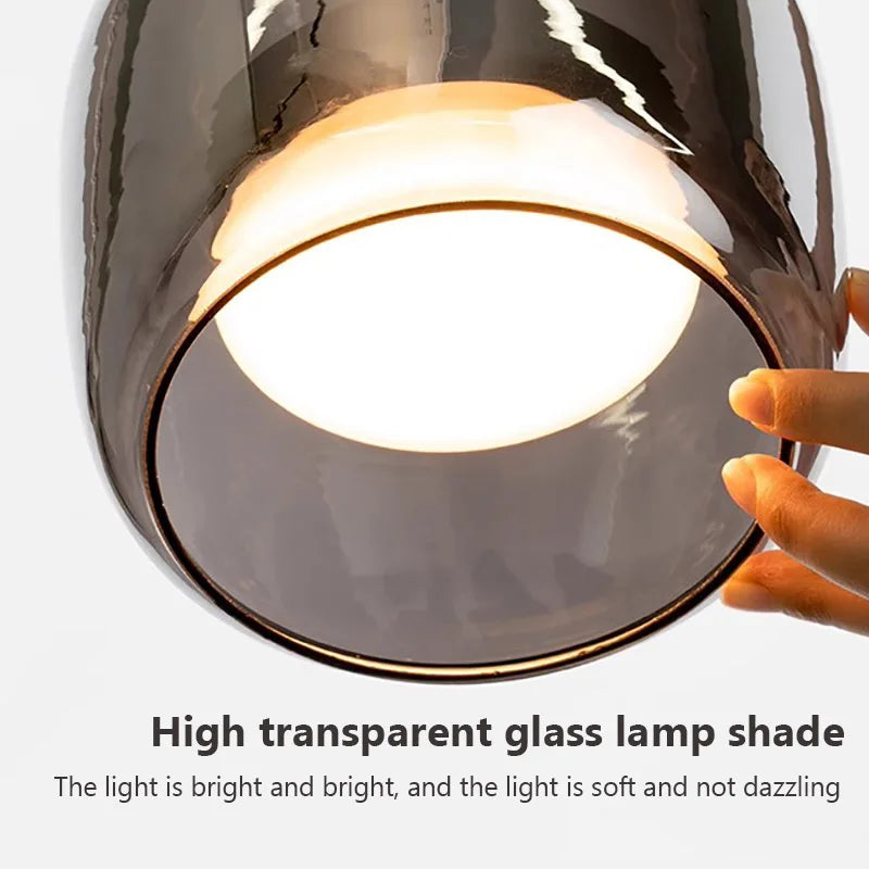 Lampada a Sospensione Nordic Glass con Illuminazione LED Dimerabile | Lampadari Moderni per Cucine e Ambienti Eleganti 5