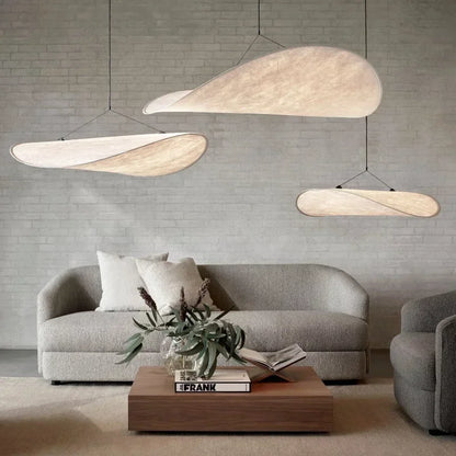 Lampada a Sospensione in Seta Fatta a Mano con Luce Ambientale Morbida | Design Unico per Atmosfera Accogliente 0