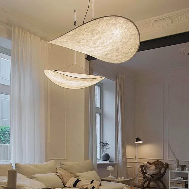 Lampada a Sospensione in Seta Fatta a Mano con Luce Ambientale Morbida | Design Unico per Atmosfera Accogliente 1