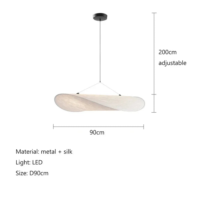 Lampada a Sospensione in Seta Fatta a Mano con Luce Ambientale Morbida | Design Unico per Atmosfera Accogliente 2