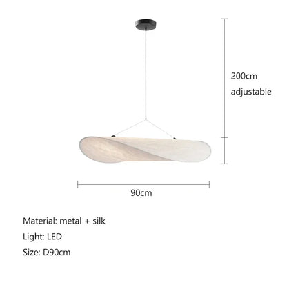 Lampada a Sospensione in Seta Fatta a Mano con Luce Ambientale Morbida | Design Unico per Atmosfera Accogliente 2