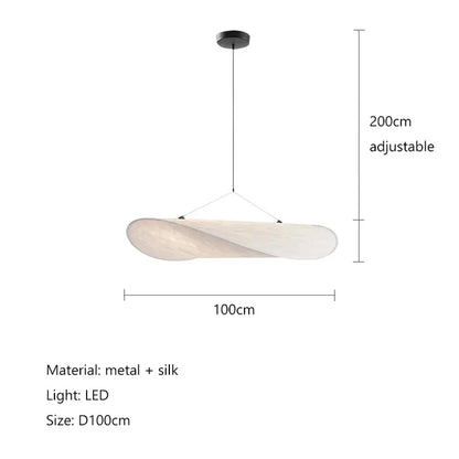 Lampada a Sospensione in Seta Fatta a Mano con Luce Ambientale Morbida | Design Unico per Atmosfera Accogliente 3