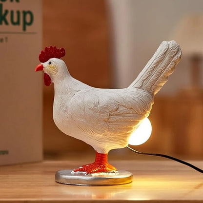 LED Chicken Nightstand Lamp with Warm Light and Fun Style