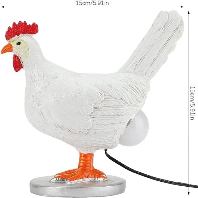 LED Chicken Nightstand Lamp with Warm Light and Fun Style