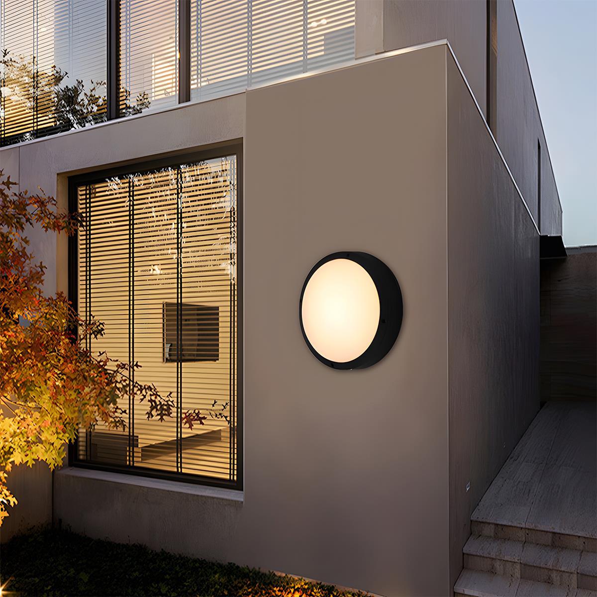 Lampada da Parete LED Rotonda Impermeabile con Design Moderno | Applique da Esterno per Illuminazione Funzionale e Stile Contemporaneo 6