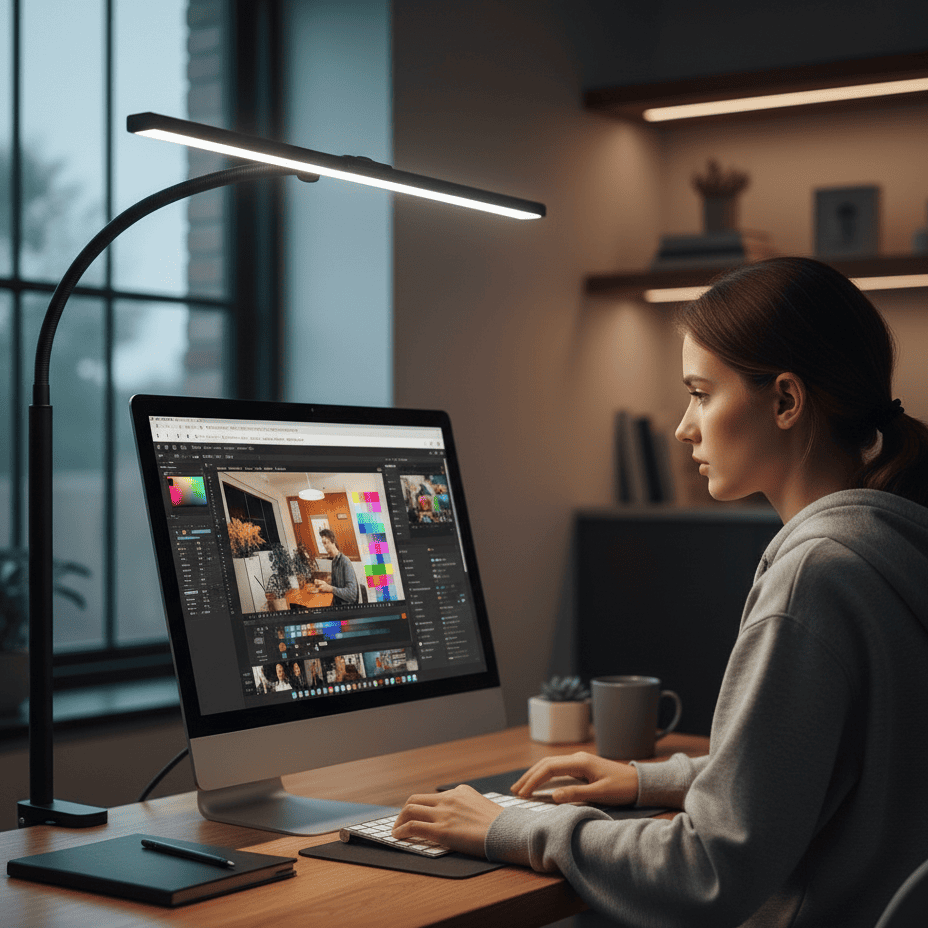 LED Desk Lamp with Flexible Goose Neck | Modern Design for Optimal Lighting