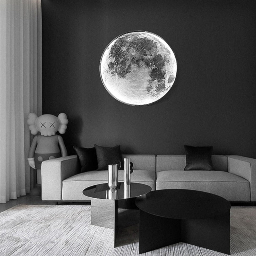 Lampada da Soffitto LED 3D con Design Luna e Terra, Funzione Dimmabile per Atmosfera Cosmica 0