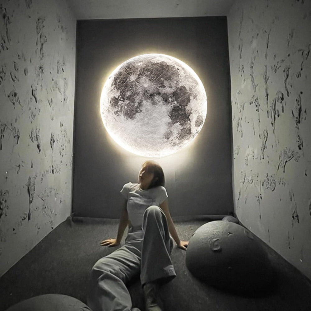 Lampada da Soffitto LED 3D con Design Luna e Terra, Funzione Dimmabile per Atmosfera Cosmica 1