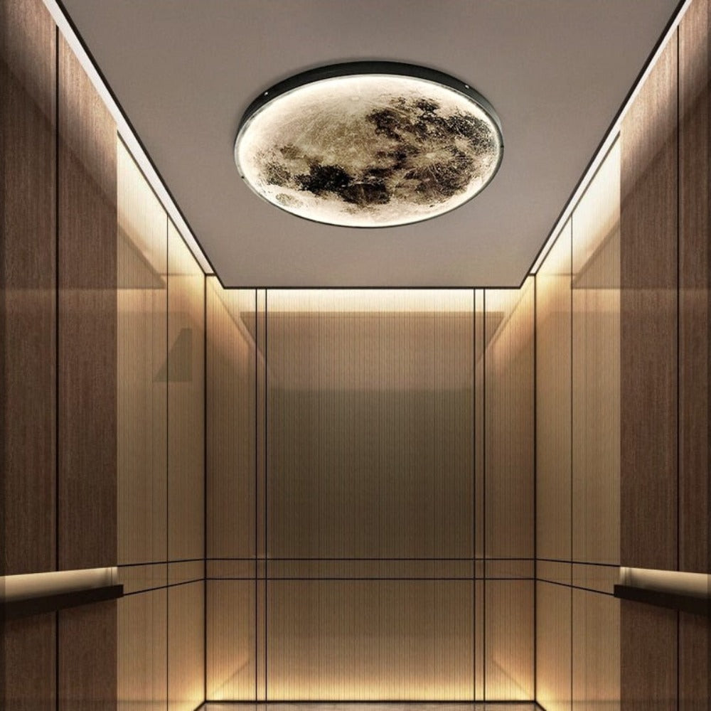 Lampada da Soffitto LED 3D con Design Luna e Terra, Funzione Dimmabile per Atmosfera Cosmica 2
