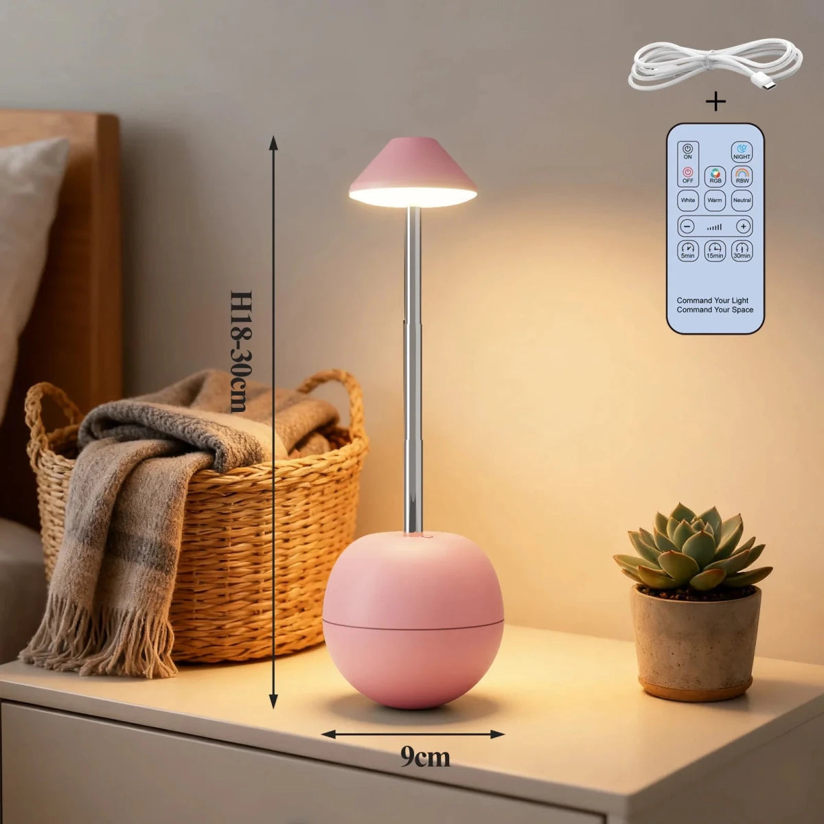 Lampada da Tavolo LED Moderna con Telecomando e Ricarica USB - Design Elegante per Comfort Quotidiano 7
