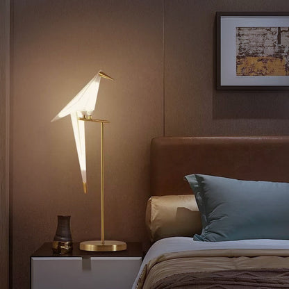 Bird-shaped Table and Floor Lamp with Warm LED