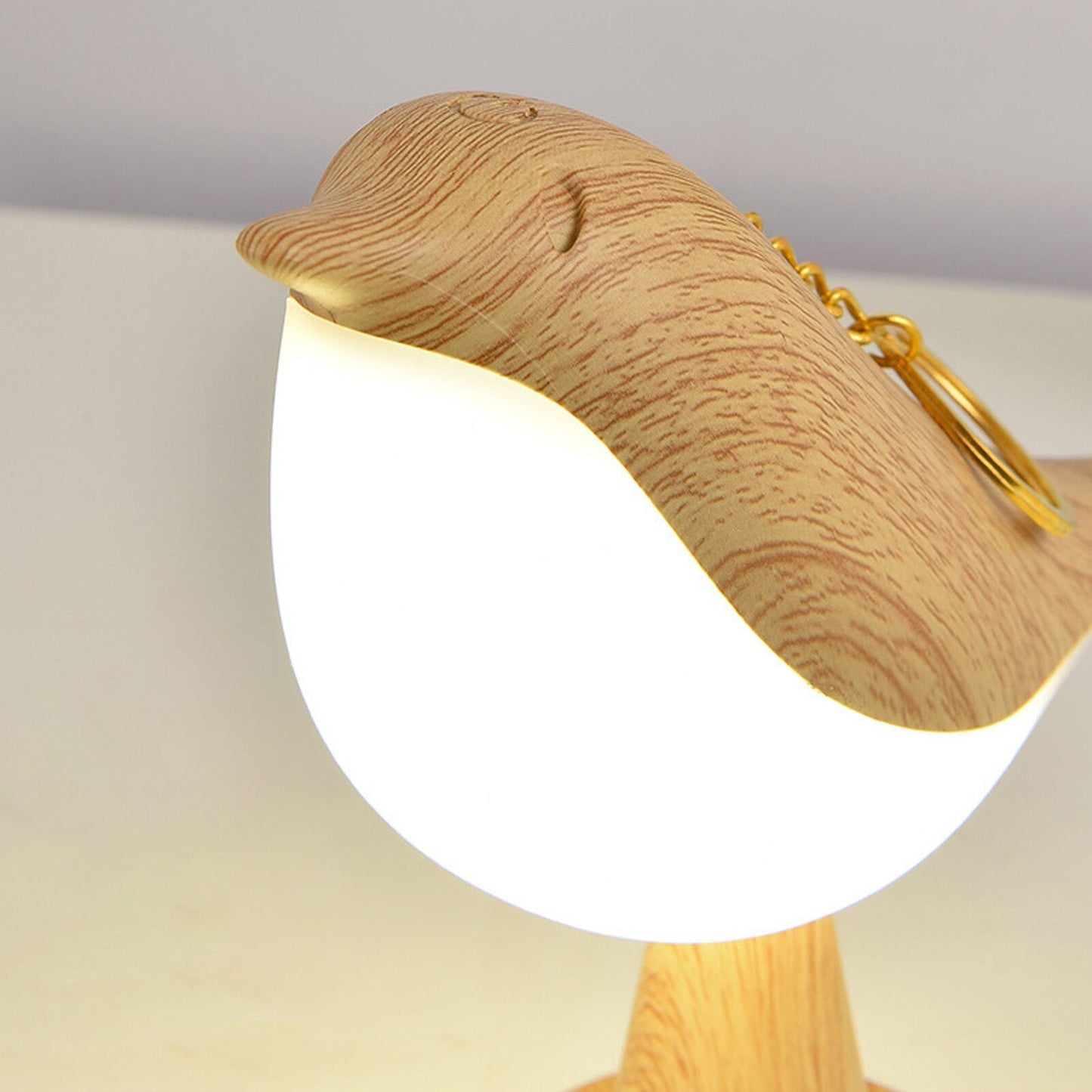 Wooden Bird-shaped Table Lamp with LED