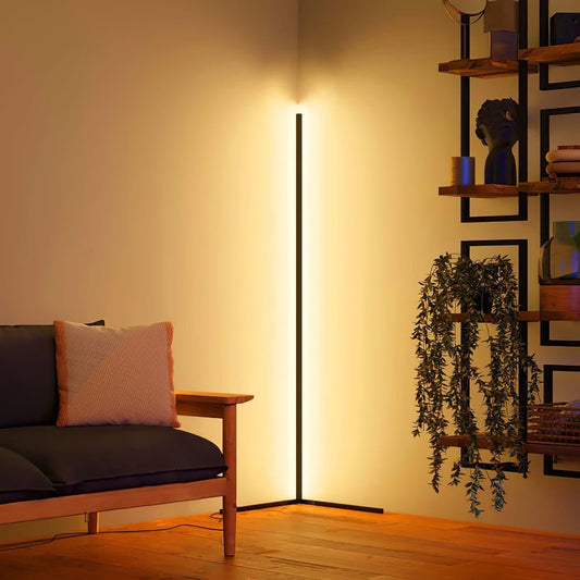 Lampada da Terra Design Minimalista con Luminosità Regolabile Ð Illuminazione Elegante per Atmosfera Rilassante 1