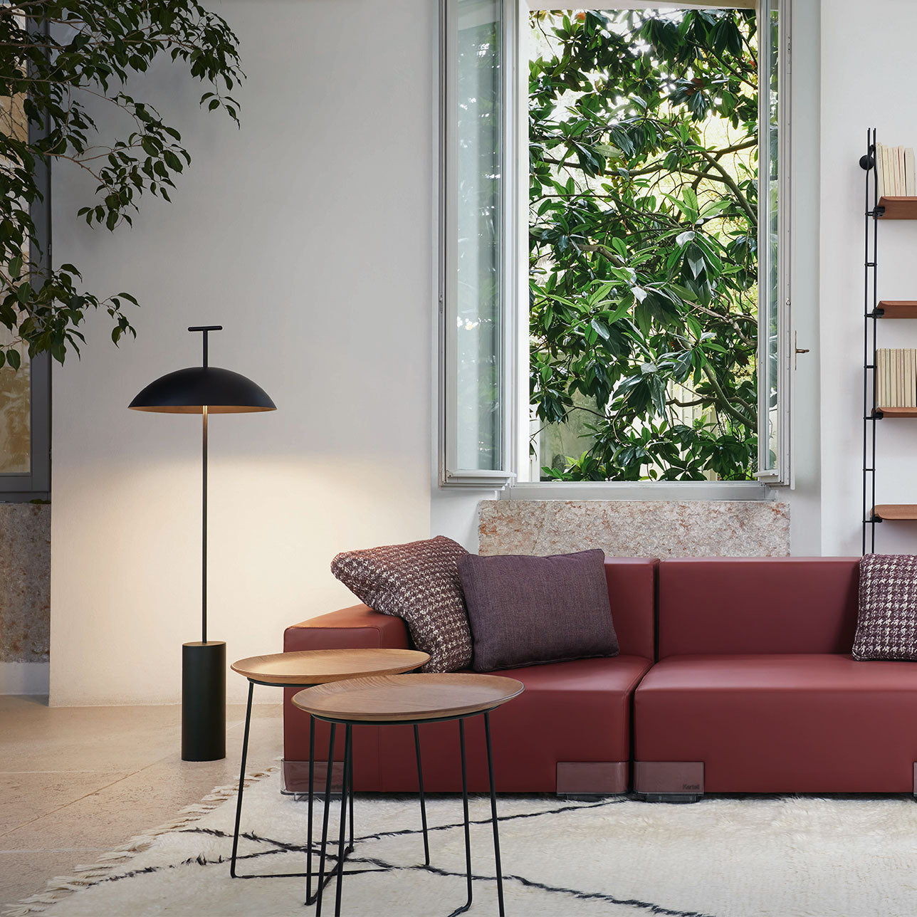 Modern Wooden Floor Lamp with Dimmable Warm Light