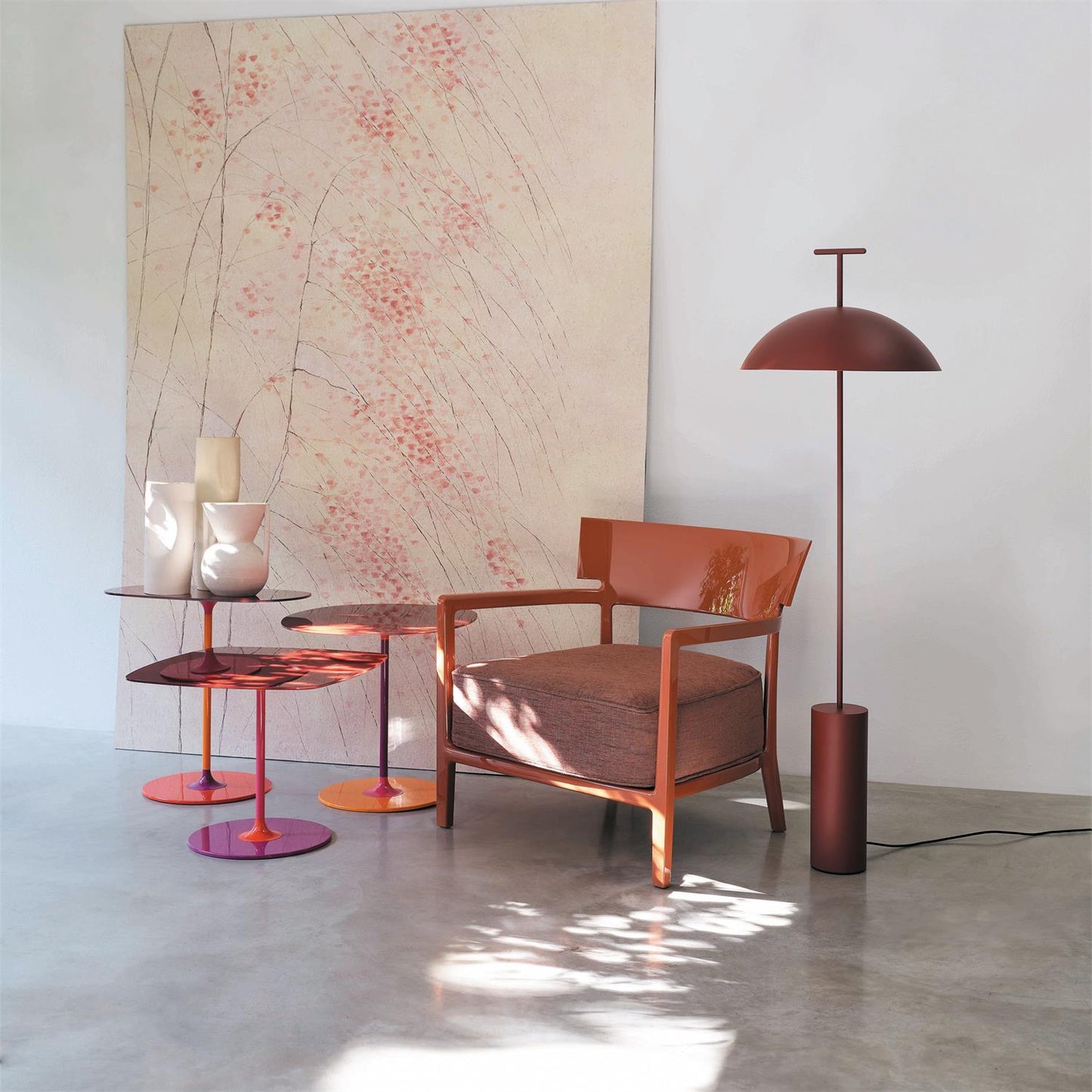 Modern Wooden Floor Lamp with Dimmable Warm Light