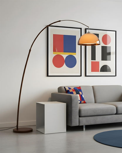 Lampada da Terra ad Arco con Paralume Caldo - Design Elegante per Illuminazione Ambientale 1