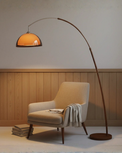 Lampada da Terra ad Arco con Paralume Caldo - Design Elegante per Illuminazione Ambientale 2