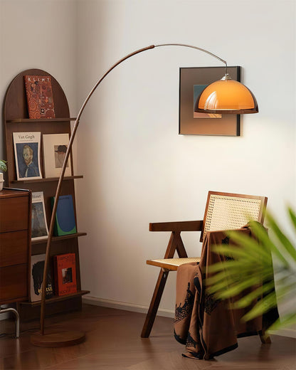 Lampada da Terra ad Arco con Paralume Caldo - Design Elegante per Illuminazione Ambientale 4
