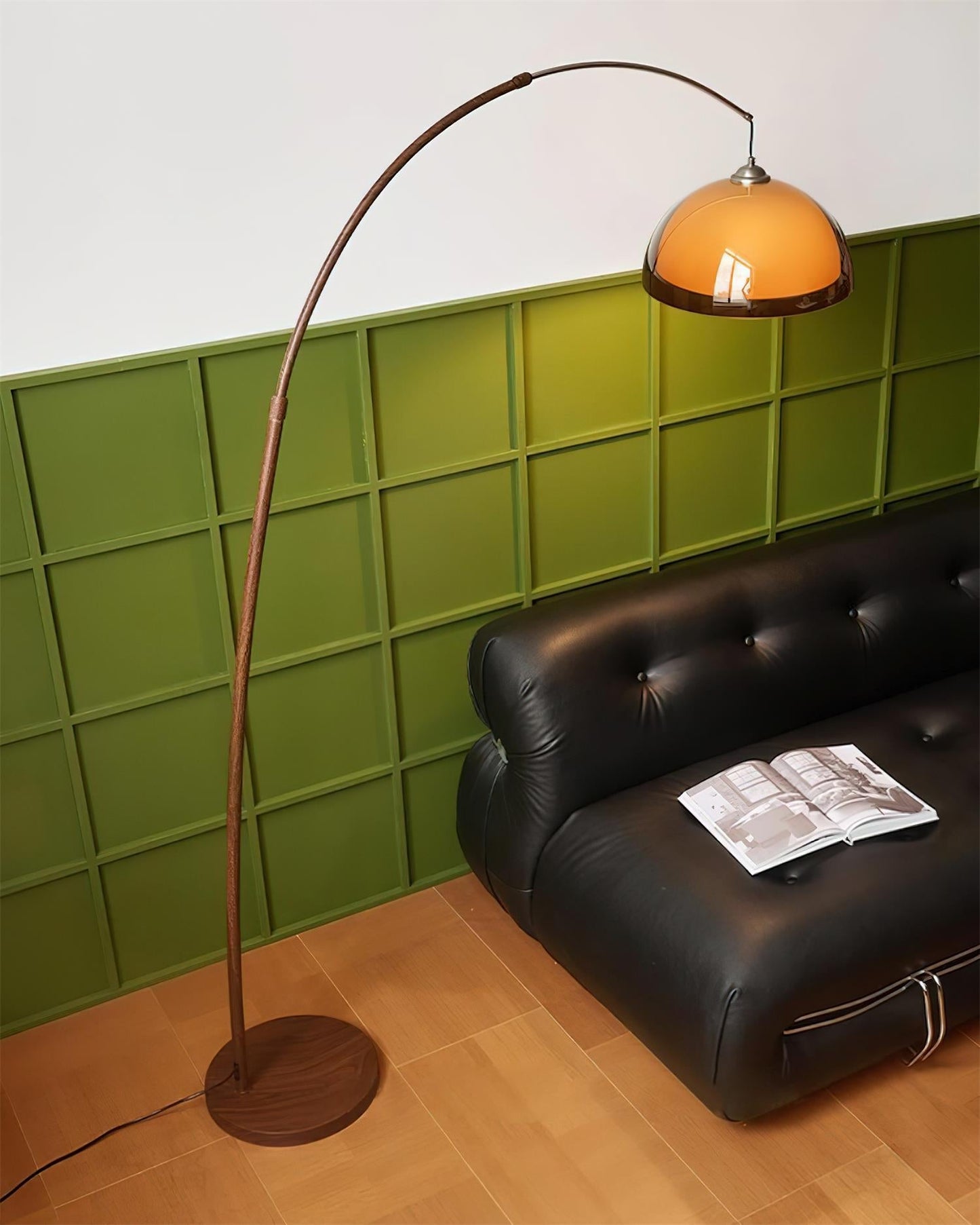 Lampada da Terra ad Arco con Paralume Caldo - Design Elegante per Illuminazione Ambientale 6