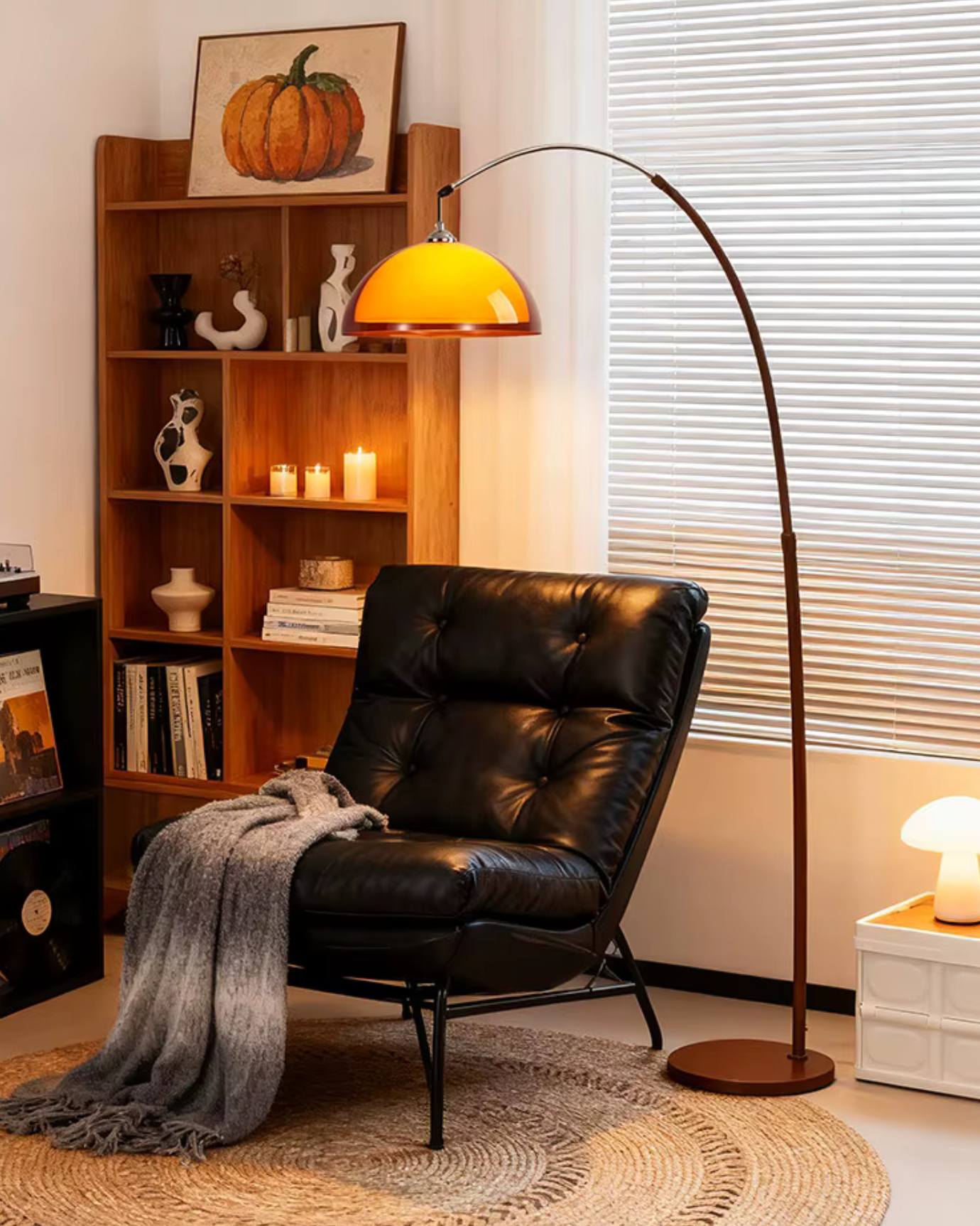 Lampada da Terra ad Arco con Paralume Caldo - Design Elegante per Illuminazione Ambientale 7