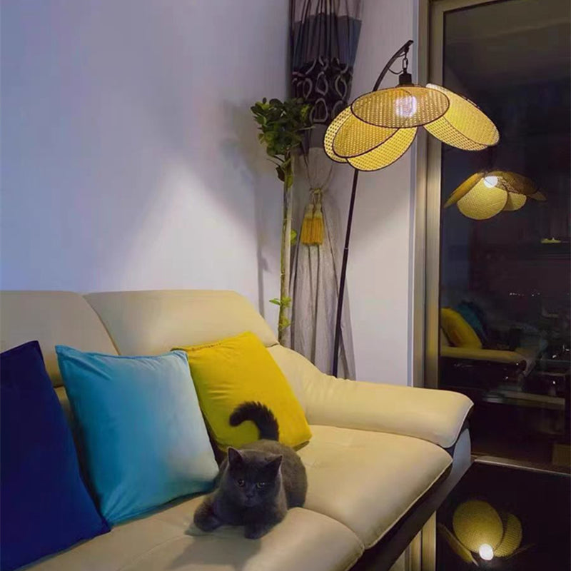 Indoor Rattan Floor Lamp