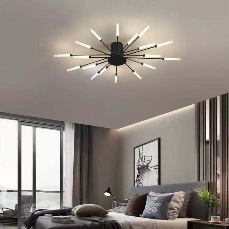 Lampadario Moderno a Soffitto in Metallo con Illuminazione LED per Camera da Letto e Soggiorno 13