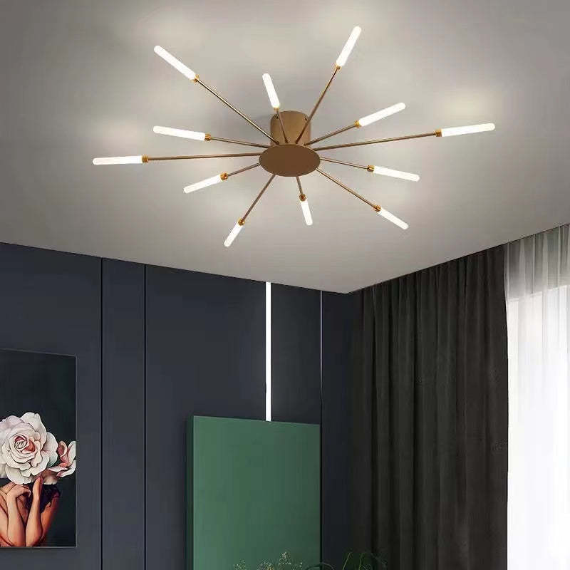 Lampadario Moderno a Soffitto in Metallo con Illuminazione LED per Camera da Letto e Soggiorno 14