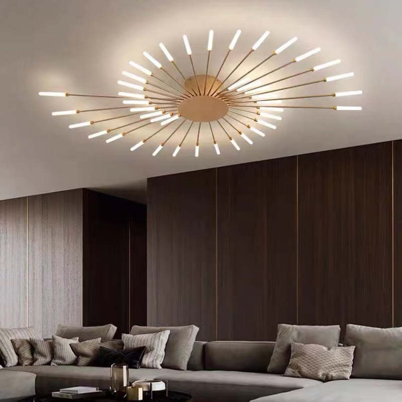 Lampadario Moderno a Soffitto in Metallo con Illuminazione LED per Camera da Letto e Soggiorno 15