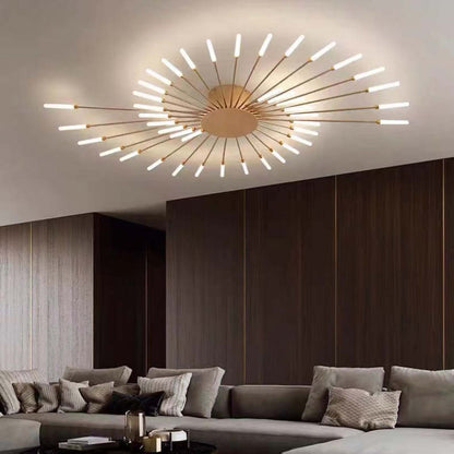Lampadario Moderno a Soffitto in Metallo con Illuminazione LED per Camera da Letto e Soggiorno 15