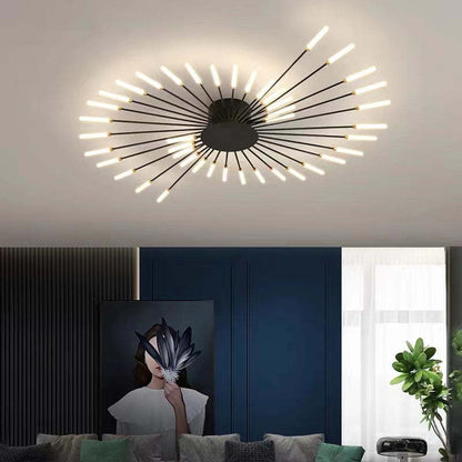 Lampadario Moderno a Soffitto in Metallo con Illuminazione LED per Camera da Letto e Soggiorno 16