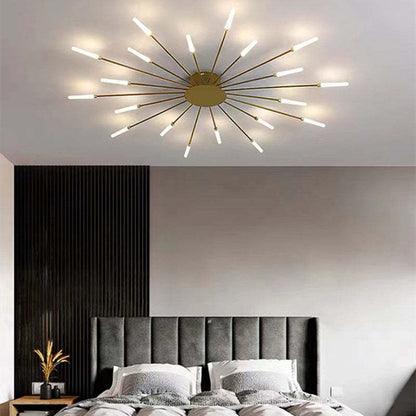 Lampadario Moderno a Soffitto in Metallo con Illuminazione LED per Camera da Letto e Soggiorno 18
