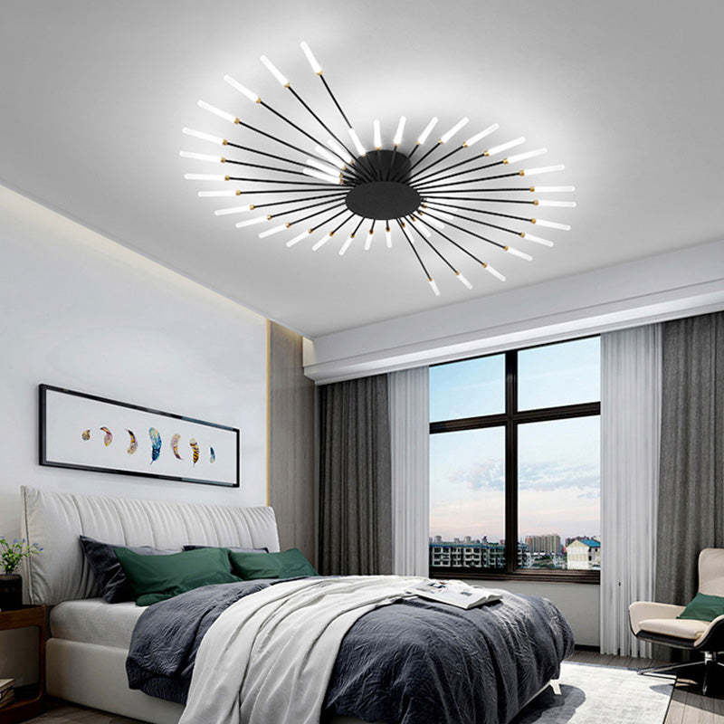 Lampadario Moderno a Soffitto in Metallo con Illuminazione LED per Camera da Letto e Soggiorno 7