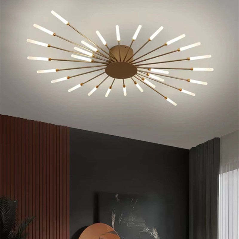 Lampadario Moderno a Soffitto in Metallo con Illuminazione LED per Camera da Letto e Soggiorno 9