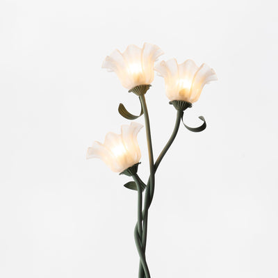 Floral Floor Lamp with Elegant Lampshades